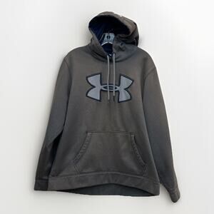 Under Armour Men’s Grey Large Hoodie with Front Pocket in Excellent Condition